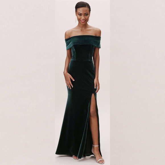 BHLDN Fawn Velvet Dress